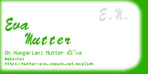 eva mutter business card